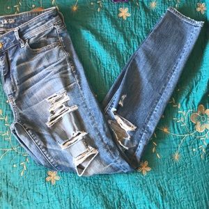 American eagle distressed hi-rise leggings